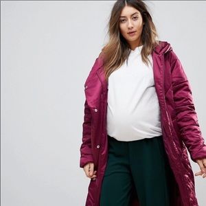 ASOS Maternity midi puffer coat